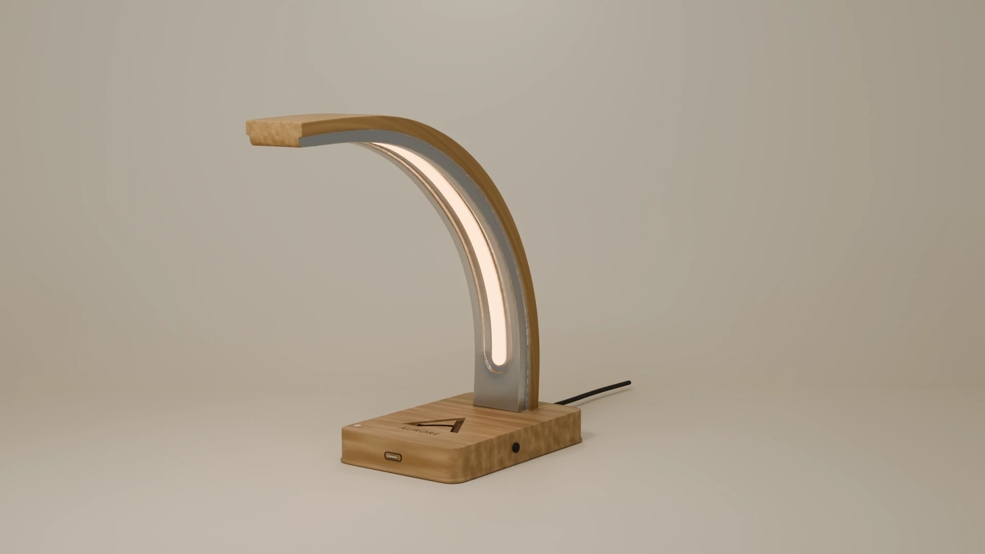 Rendu de la lampe Soluna créé pour le projet AURORE